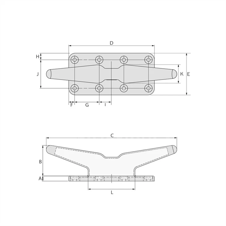 Cleat Marine Mooring Bollard With Twin Horn
